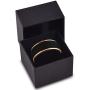 Tungsten Wedding Band Ring 10mm for Men Women Black Rose Yellow Gold Plated Step Edge Brushed Polished