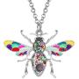 DUOWEI Enamel Bumblebee Honey Bee Necklace Charms Insects Pendant Jewelry Gifts for Women Teen Girls Kids