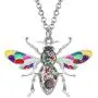 DUOWEI Enamel Bumblebee Honey Bee Necklace Charms Insects Pendant Jewelry Gifts for Women Teen Girls Kids
