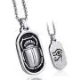 Elfasio Scarab Eye of Horus Egypt Necklace for Men Stainless Steel Both Sided Ancient Egyptian Symbol Protection Pendant Chain Set 18-30 inch Elfasio Scarab Eye of Horus Egypt Necklace for Men Stainless Steel Both Sided Ancient Egyptian Symbol Protection Pendant Chain Set 18-30 inch