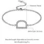 beautlace Letter Initial Anklet Bracelets A to Z Silver Plated Adjustable 26 Letters Alphabet Charm Bracelet with Cubic Zirconia Jewelry Gifts for Women and Men KB0014