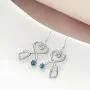 AOBOCO S925 Nurse Earrings Sterling Silver Fishhook Stethoscope Drop Earrings with Blue Crystal,Jewelry Gift for Doctor Nurse AOBOCO S925 Nurse Earrings Sterling Silver Fishhook Stethoscope Drop Earrings with Blue Crystal,Jewelry Gift for Doctor Nurse