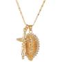 QEPOL Virgin Mary Necklace, Catholic Gold-Plated Multilayer Set Cross chain18K Gold Plated Women/Men Christian Jewelry Cross Miraculous Medal Pendant with Women fine Gift Box
