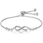 ASHMITA Fashion Infinity Bracelet for Women Silver Bracelet Adjustable Everyday Jewelry ASHMITA Fashion Infinity Bracelet for Women Silver Bracelet Adjustable Everyday Jewelry