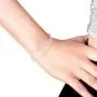 AeraVida Stylish Linked 3 mm Round Beads of .925 Sterling Silver Cuff Bangle Bracelet AeraVida Stylish Linked 3 mm Round Beads of .925 Sterling Silver Cuff Bangle Bracelet
