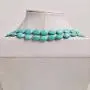Jane Stone Funky Oval Shape Necklace Turquoise Double Strand