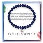 SOLINFOR 70th Birthday Gifts for Women - Lapis Lazuli Beads Bracelet - 70 Years Old Jewelry Gift Idea for Her