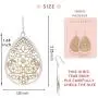 Bohemian Gold & Silver Two Tone Floral Filigree Big Tear Drop Earrings Bohemian Gold & Silver Two Tone Floral Filigree Big Tear Drop Earrings