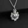 A Charmed Impression Sacred Flaming Heart with Thorns Charm Necklace • Solid Sterling Silver Heart • Gods Love • Jesus Love Pendant Necklace A Charmed Impression Sacred Flaming Heart with Thorns Charm Necklace • Solid Sterling Silver Heart • Gods Love • Jesus Love Pendant Necklace