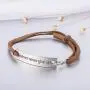 Skyrim Inspritional Leather Bracelet with Words Never Give up, Fashion Jewelry for Men and Women Skyrim Inspritional Leather Bracelet with Words Never Give up, Fashion Jewelry for Men and Women