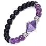 Fashion Natural amethyst power stone bracelet yoga chakra crystal cut pyramid bracelet chain beads Jewelry decorative Gift