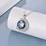 TOUPOP Moon Necklace s925 Sterling Silver Star Necklace Crescent Necklace Pendant with Blue Circle Crystal Jewelry Gifts for Women Teens Girls Mom Birthday Mothers Day TOUPOP Moon Necklace s925 Sterling Silver Star Necklace Crescent Necklace Pendant with Blue Circle Crystal Jewelry Gifts for Women Teens Girls Mom Birthday Mothers Day