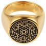 HZMAN Talisman Seal Solomon Six-Pointed Star 12 Constellation Rings Stainless Steel Bnad for Men Women