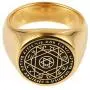 HZMAN Talisman Seal Solomon Six-Pointed Star 12 Constellation Rings Stainless Steel Bnad for Men Women HZMAN Talisman Seal Solomon Six-Pointed Star 12 Constellation Rings Stainless Steel Bnad for Men Women