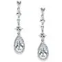 Mariell Linear Pear Shaped Teardrop CZ Bridal Dangle Earrings for Wedding, Prom or Pageant Mariell Linear Pear Shaped Teardrop CZ Bridal Dangle Earrings for Wedding, Prom or Pageant