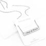 ZUNON Necklace Engraved Always & Forever Wedding Anniversary Bar Necklaces Girlfrined Charm Pendant