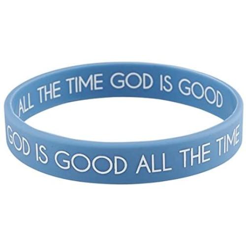 Christian Religious Rubber Bracelet with Card, 2 1/4 Inch