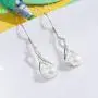 Cat Eye Jewels 8mm Pearl Necklace Earrings Set Dangle Stud 925 Sterling Silver Cubic Zircona Weeding Jewelry for Brides and Bridesmaids