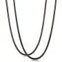 FIBO STEEL 2 Pcs 2.5MM Leather Chain Necklace for Men Women Braided Necklace Chain,16-30 inches FIBO STEEL 2 Pcs 2.5MM Leather Chain Necklace for Men Women Braided Necklace Chain,16-30 inches