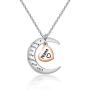 BAUNA Grandma Nana Heart Pendant Necklace I Love You To The Moon And Back Grandmother Jewelry from Granddaughter Grandson