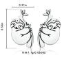 Colored CZ Heart Earrings Sloth Earrings for Girls Silver Hypoallergenic Animal Ear Studs Earring Funy Cute Jewelry Gifts for Women Men Couple