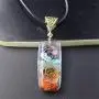 7 Chakra Natural Stone Beads Rope Chain Pendant Necklace Handmade Healing Spiritual Round Square Geometric Necklace for Women Men Girls Boy Yoga Energy Generator Protection Jewelry Gift