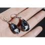 Crystal Jewelry Set for Women - Elegant 14k White Gold Plated Sparkly Teardrop Crystal Cubic Zirconia Rhinetstone CZ Necklace Earring Set for Grils Wedding Party Prom Bride Bridesmaids Gift Costume Jewelry