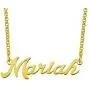 LoEnMe Jewelry Mariah Name Necklace Custom Personalized in Gold Plate Gift for Women Girls Couple LoEnMe Jewelry Mariah Name Necklace Custom Personalized in Gold Plate Gift for Women Girls Couple