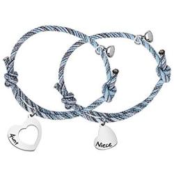 AKTAP Auntie and Niece Magnetic Bracelets Aunt Niece Matching Jewelry for Birthday Graduation Christmas