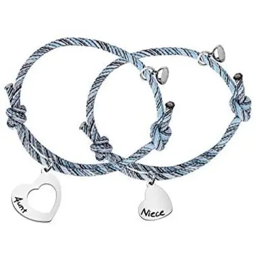 AKTAP Auntie and Niece Magnetic Bracelets Aunt Niece Matching Jewelry for Birthday Graduation Christmas AKTAP Auntie and Niece Magnetic Bracelets Aunt Niece Matching Jewelry for Birthday Graduation Christmas