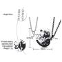 PJ Stainless Steel Yin Yang Pet Cat Puzzle Piece Matching Couple Pendant Necklace,Animal Lover Gift
