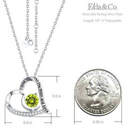 Sterling Silver Peridot Necklace for Wife Mom I Love You to the Moon and Back Jewelry for Women Birthday Gifts