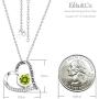 Sterling Silver Peridot Necklace for Wife Mom I Love You to the Moon and Back Jewelry for Women Birthday Gifts