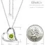 Sterling Silver Peridot Necklace for Wife Mom I Love You to the Moon and Back Jewelry for Women Birthday Gifts