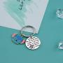 Ribukat Ohana Keychain Blessing Mom Gifts Hibiscus Dumbo Charm Keychain Hawaiian Ohana Jewelry Gift for Family