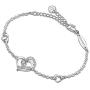 ELEGANZIA Heart Bracelet Sterling Silver for Women, Cubic Zirconia Love Charm Bracelet Eternity Jewelry Anniversary Birthday Valentine for Her