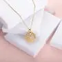EXGOX You are My Sunshine Sunflower Necklace 14k Gold Plated Initial Sunflower Necklaces CZ Initial Letter Sunflower Locket Necklace Jewelry Gifts for Teen Girls Women Alphabet A - Z
