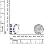 Gem Stone King 2.80 Ct Round Purple Amethyst G/H Lab Grown Diamond 925 Sterling Silver Hoop Earrings