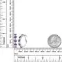 Gem Stone King 2.80 Ct Round Purple Amethyst G/H Lab Grown Diamond 925 Sterling Silver Hoop Earrings Gem Stone King 2.80 Ct Round Purple Amethyst G/H Lab Grown Diamond 925 Sterling Silver Hoop Earrings