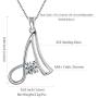 Aurora Tears 925 Sterling Silver Initial 26 Letter Necklace Women Crystal A-Z Alphabet Name Pendant Birthday Jewelry