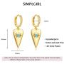 Dainty Huggie Hoop Earrings for Women 14K Gold Plated Delicate cute Cross Star Evil Eye Dangle Sleeper Earrings
