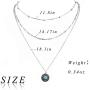 Evild Boho Layered Necklace Silver Beaded Choker Short Chain Rhinestones Turquoise Necklaces Flower Summer Beach Jewelry for Women and Girls
