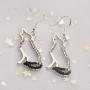 UJIMS Wolf Lover Gift Wolf Drop Dangle Earrings with Cubic Zirconial Charm Birthday Day Jewelry for Girlfriend Wife
