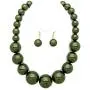 Fashion 21 Womens Large Big Simulated Pearl Statement 18'' Necklace and Earrings Set Fashion 21 Womens Large Big Simulated Pearl Statement 18'' Necklace and Earrings Set
