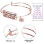 Ingooood Graduation Gift Bracelet for Women 2021 Graduation Cap Bracelet She Believed She Could So She Did Adjustable Bracelet for Women (Rose Gold)