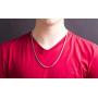 STEEL EVOLUTION Stainless Steel 3mm Box Chain Necklace for Men with Lobster Lock
