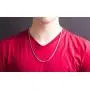 STEEL EVOLUTION Stainless Steel 3mm Box Chain Necklace for Men with Lobster Lock STEEL EVOLUTION Stainless Steel 3mm Box Chain Necklace for Men with Lobster Lock