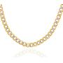 14K Yellow Gold Diamond Cut with White Pave 4.5mm Cuban Chain Necklace- Unisex-16''-30'' Available