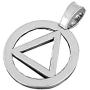 My Shape Zinc Alloy AA Symbol Alcoholics Anonymous Pendant Necklace Jewelry Gifts