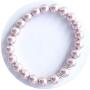 Jiyui Faux Crystal Round Smooth Pure Handmade Simulated Pearl Necklace Bracelet Earrings Jewelry Set for Wedding Bridal Women Little Girls Kids